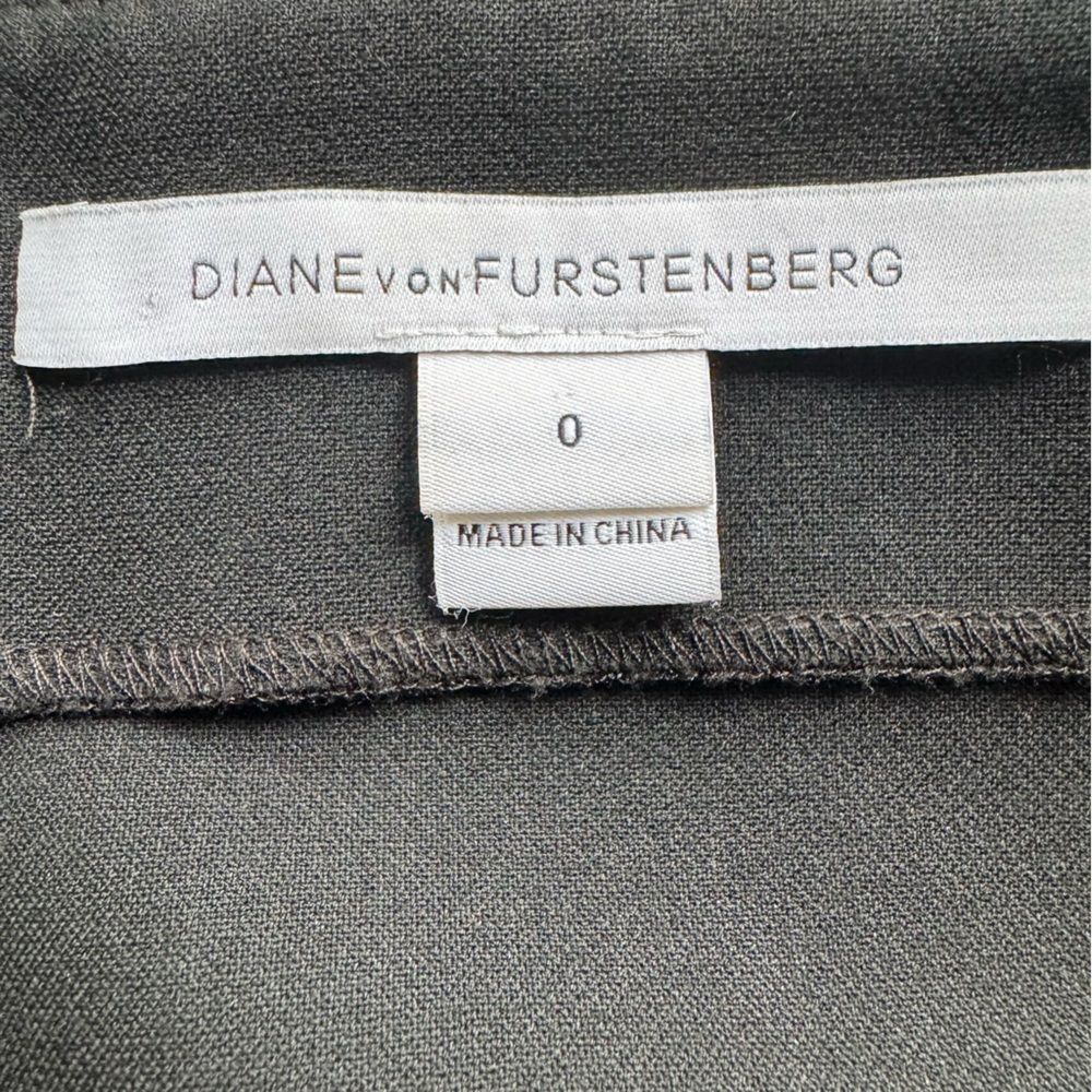 Diane Von Furstenberg Skirt Size 0 Authentic Black Stretch Pencil Knee Length - Picture 11 of 16